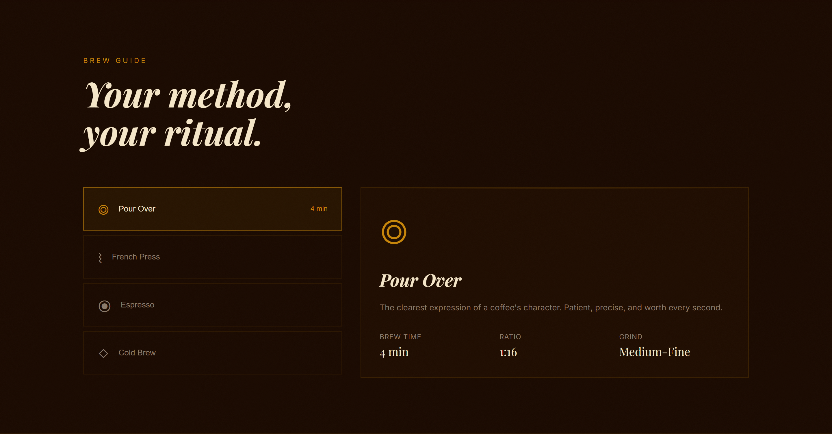 Aura Coffee interactive brew guide