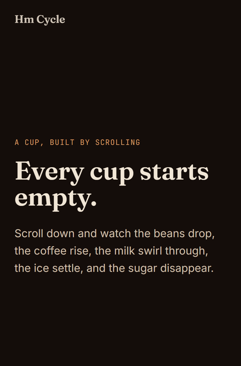 Coffee Parallax mobile responsive view